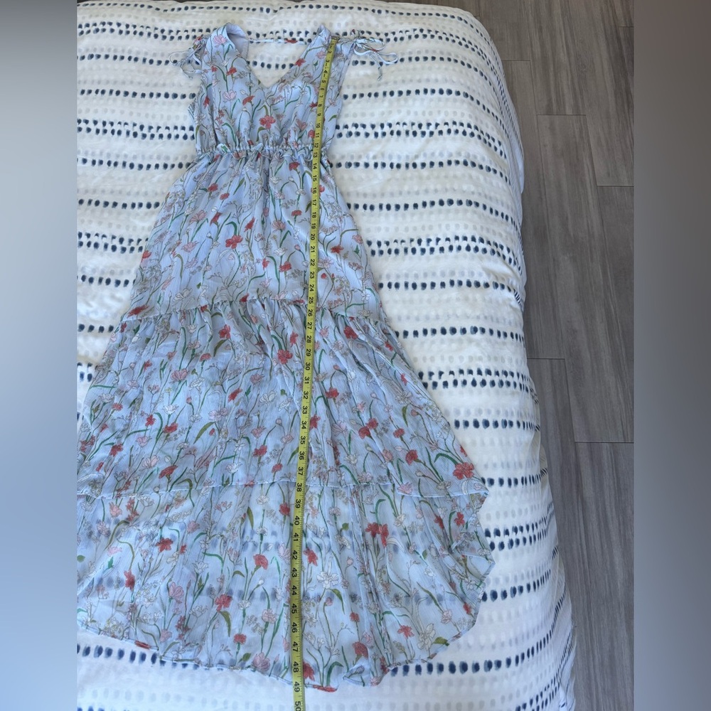 Banana Republic Floral Ruched Maxi Dress - Size 0 - Picture 13 of 14